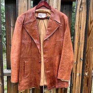 Mens leather suit jacket